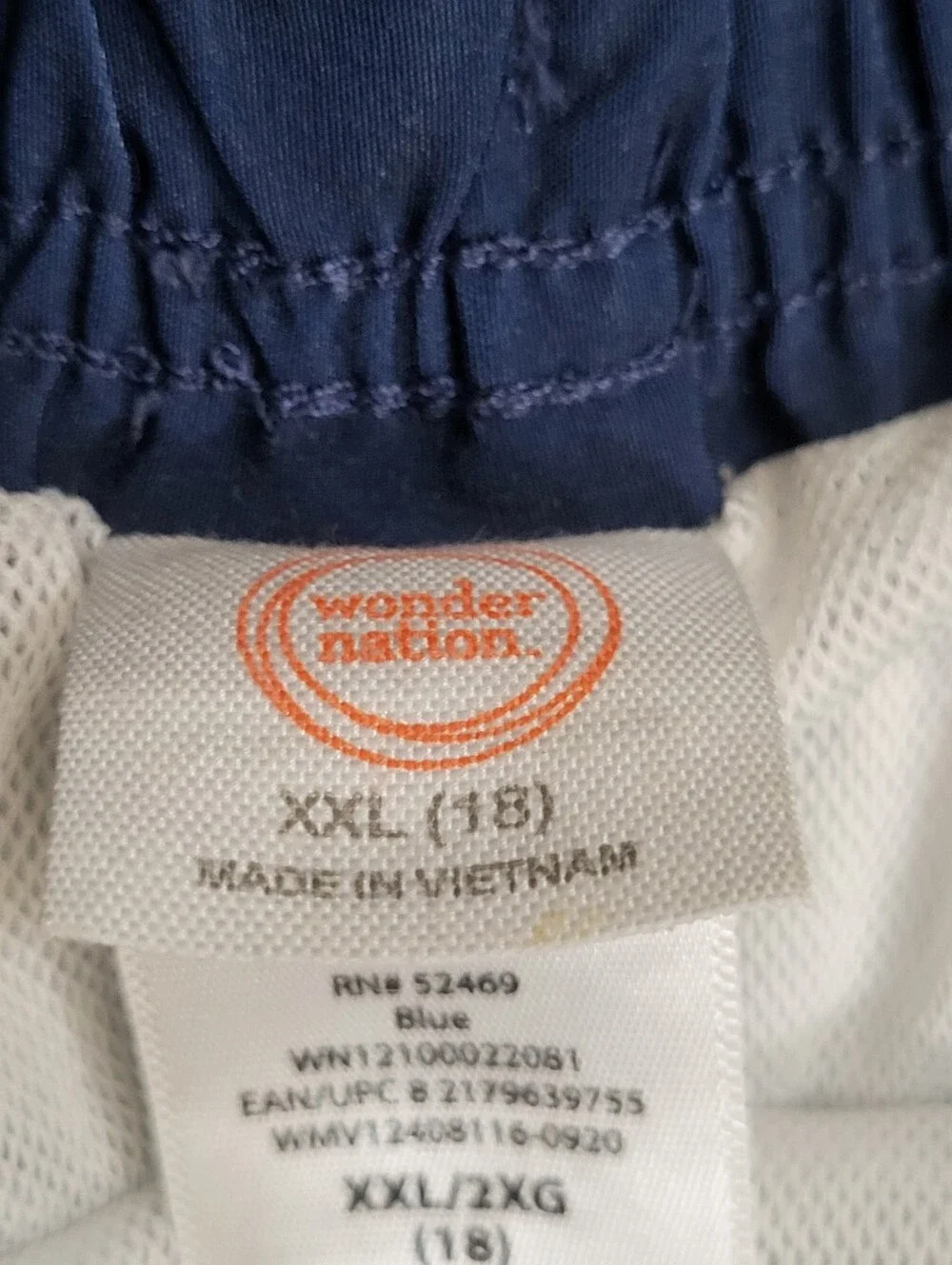 Wonder Nation Swim Trunks All-Over Shark Design Kids Size XXL(18)
